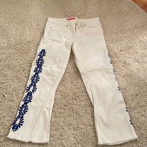 EUC Lilly Pulitzer white blue jeans
